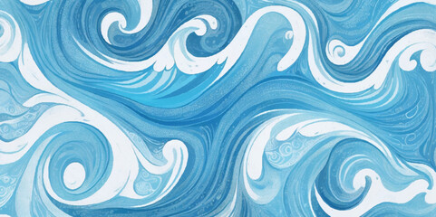 Fototapeta na wymiar Abstract vector ocean wave soft blue and white background. Water ocean wave white and soft blue aqua, teal texture.