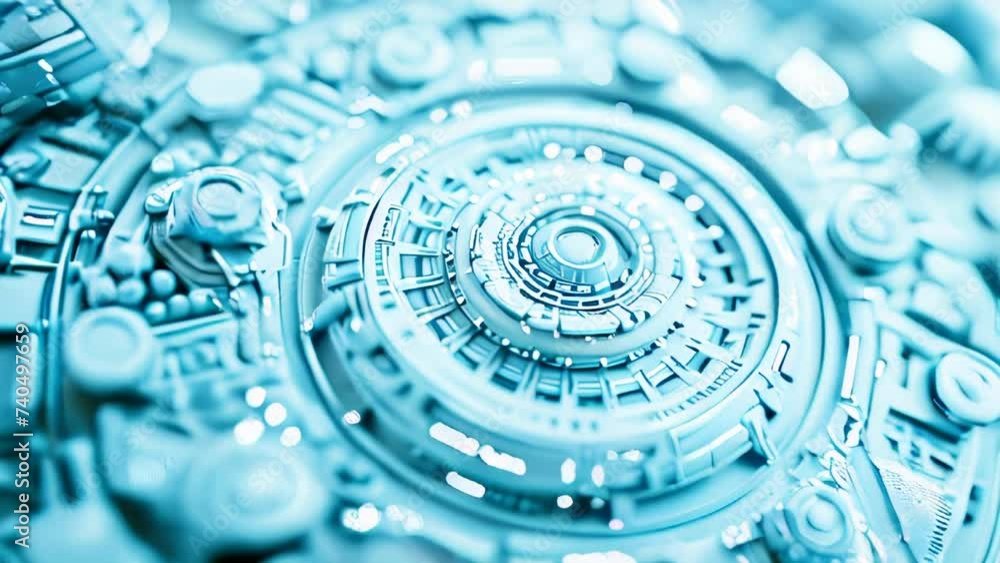 Poster white generic abstract advanced technology device