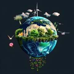 SDGs. Sustainable development goals. Environmental technology concept. - obrazy, fototapety, plakaty