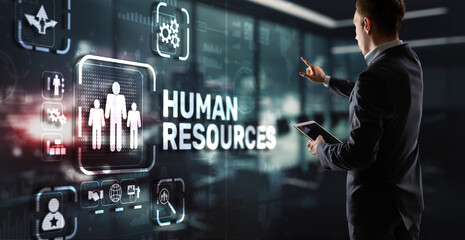 Modern Human Resources Hiring Job Occupation Concept. Business Technology