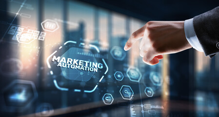 Marketing Strategy. Marketing automation. Planning Strategy Concept