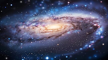 Our galaxy the Milky Way Milky way galaxy with stars and space dust in the universe The elements of...
