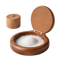 salt on a wooden spoon