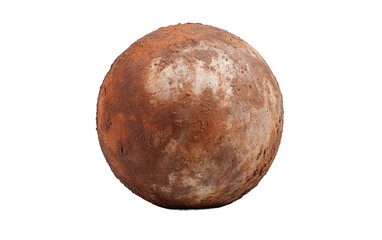 A brown ball featuring white spots, displayed in an unadorned setting. Isolated on a Transparent Background PNG.