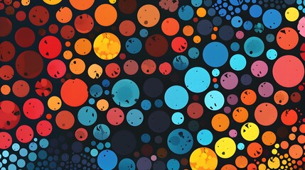 Abstract dots in the form of geometric patterns - obrazy, fototapety, plakaty