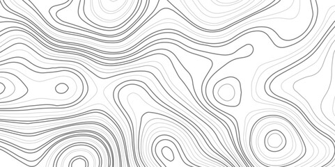 Wave topographic contour map, topographic wavy map line background. Abstract geographic wave grid line map. Geographic mountain relief background. Vector illustration.