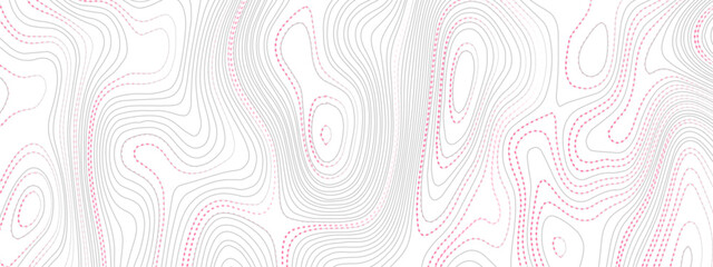 Abstract topographic wavy curve line background. Topography map pattern, Geographic curved relief. Topographic lines background. Vector illustration.