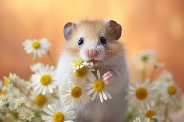 hamster in a flower