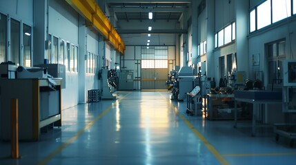 Factory workshop interior and machines : Generative AI