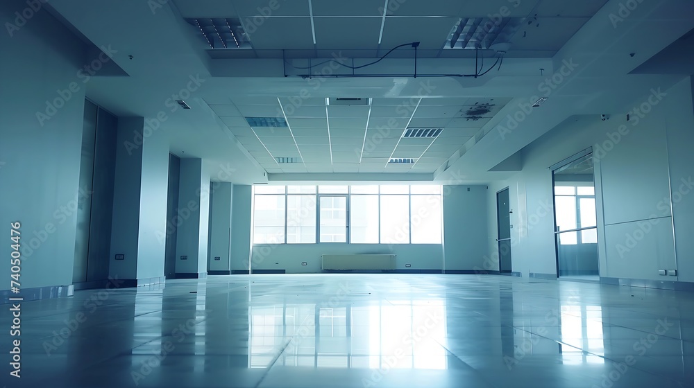 Poster the modern empty business building : generative ai