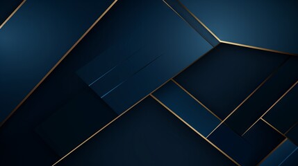 Stylish vector illustration: abstract blue background with elegant gold accents for business designs

