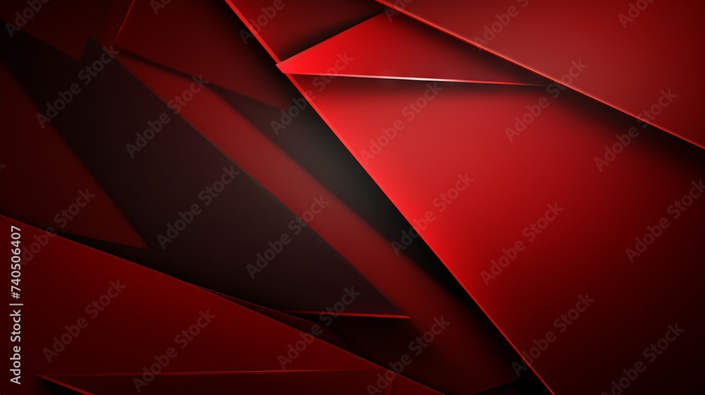 Canvas Prints Vibrant abstract red color background: futuristic design with geometric shapes for business concepts

