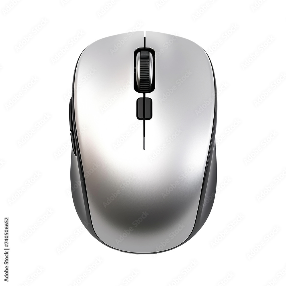 Poster modern computer mouse isolated on transparent background