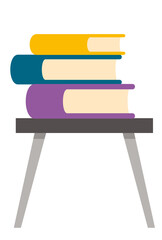 stack of books on a stool