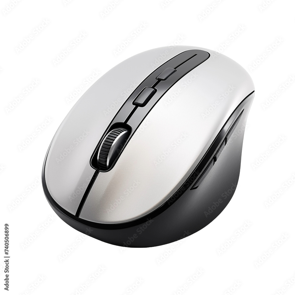 Poster modern computer mouse isolated on transparent background