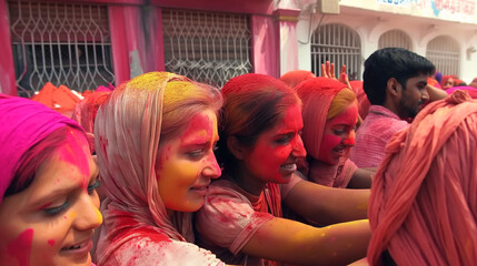 Holi, the festival of colors, India.