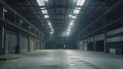 Empty production hall in industry : Generative AI