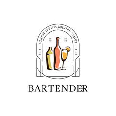 Bar logo design template vector illustration