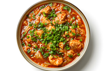 kimchi jjigae isolated on white background
