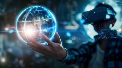 Metaverse Meta Digital reality that combines social media online gaming augmented reality AR virtual reality VR and cryptocurrencies Elements of this image  : Generative AI