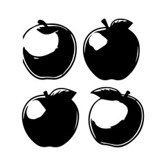 shadow sketches of types of fruit