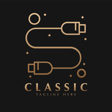 ps2 connector logo icon design sign