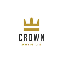 Crown logo design template vector illustration