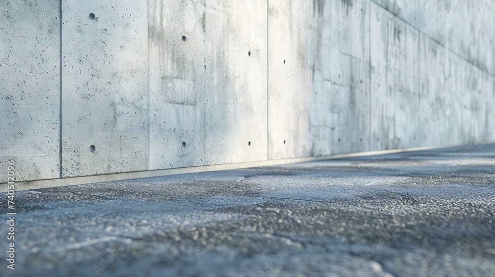 Aufkleber a fragment of an urban concrete wall of a building and an asphalt sidewalk, a building facade, a tem