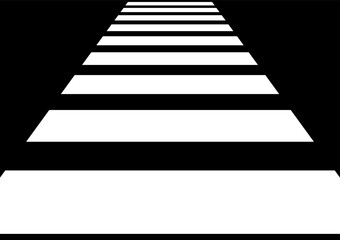 Fototapeta premium Crosswalk. Pedestrian Crossing Road. Zebra Crossing. Vector Illustration. 