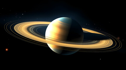 Stunning winning photo of Saturn's ring towers, concept of planetary rings