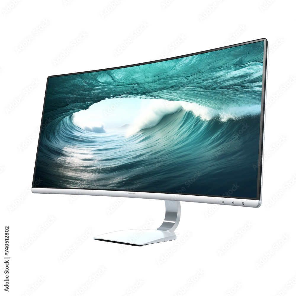Poster monitor isolated on transparent background