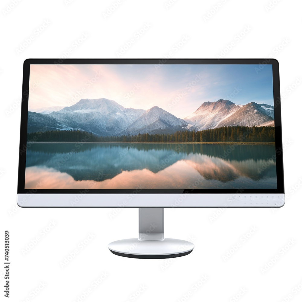 Poster monitor isolated on transparent background