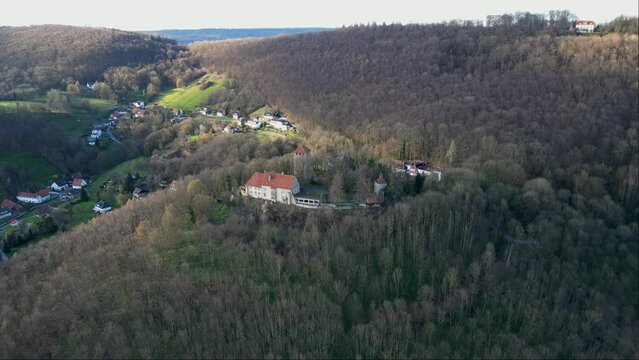 A castle and mountain View near Rinteln Germany