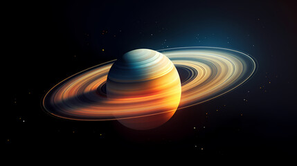 Fototapeta na wymiar Stunning winning photo of Saturn's ring towers, concept of planetary rings