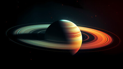 Stunning winning photo of Saturn's ring towers, concept of planetary rings