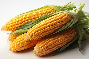 close up a Corn isolated on white background