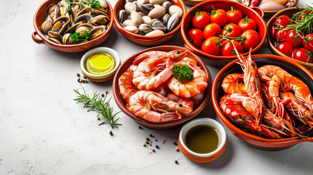 Assorted Food Bowls on Table