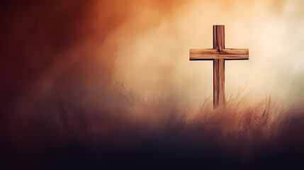 Christian cross, abstract Christian cross painting art