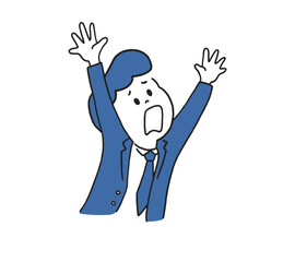 落ちていく男性