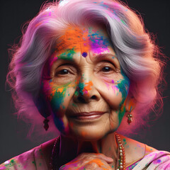 IA generativa holi festival with colorful background