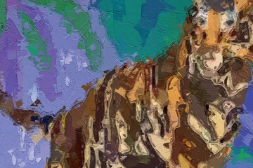 Oil paintings and various flowers, zebras, tigers, birds, roses, peonies, butterflies, beautiful