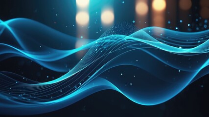 Abstract blue background with waves, Abstract blue background, Blue wallpaper, blue wavy website banner, blue wallpaper and particles background, glowing wavy lines wallpaper,