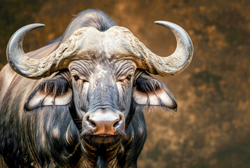 African buffalo (Syncerus caffer), animal concept, generative ai