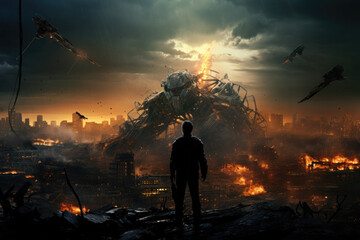 War between robots and people. Frost War. Destruction. Destruction of the earth. Global catastrophe