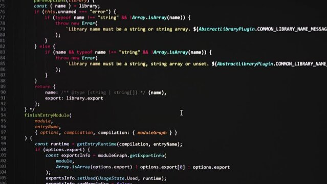 Code monitor software digital background. Coding data screen abstract background