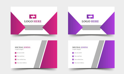 Modern and clean professional business card template