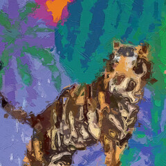 Oil paintings and various flowers, zebras, tigers, birds, roses, peonies, butterflies, beautiful