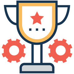 An icon of trophy flat design 