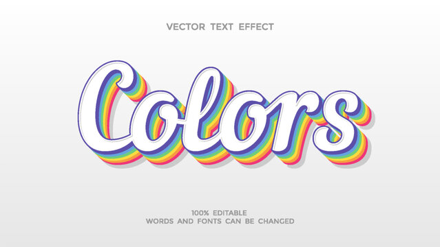rainbow editable text effect