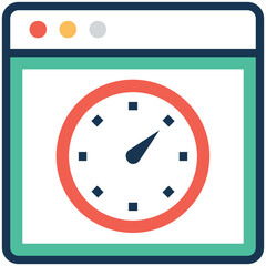 Obraz premium Flat icon vector of analyzer